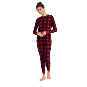 Stars Above Red and Black Plaid Women’s Pajama Set